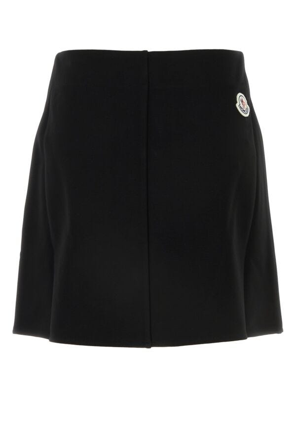 MONCLER | Black stretch viscose blend mini skirt