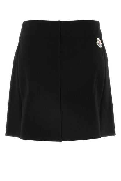 MONCLER | Black stretch viscose blend mini skirt