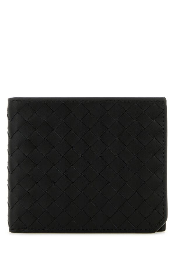 BOTTEGA VENETA | Black leather Intrecciato wallet