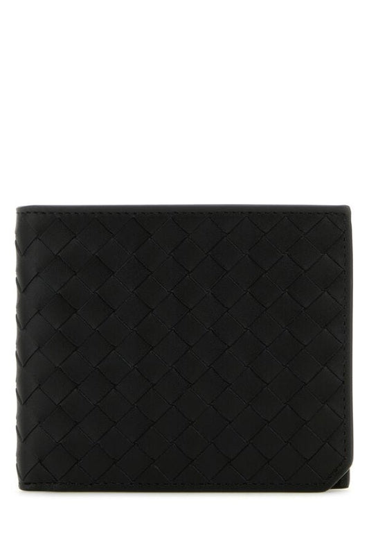 BOTTEGA VENETA | Black leather Intrecciato wallet