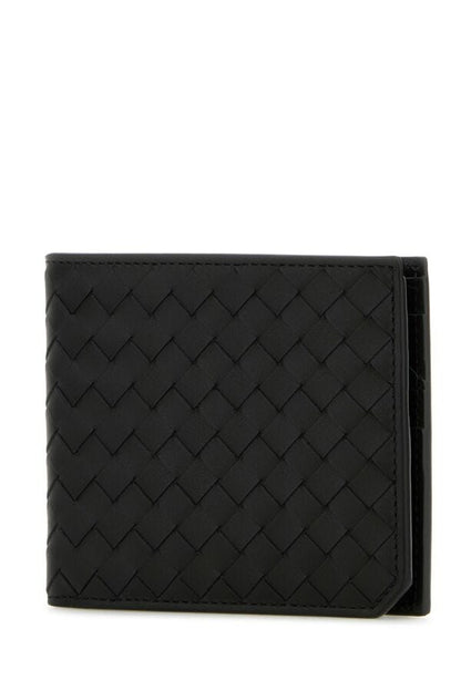 BOTTEGA VENETA | Black leather Intrecciato wallet