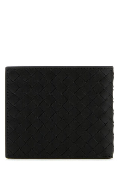 BOTTEGA VENETA | Black leather Intrecciato wallet