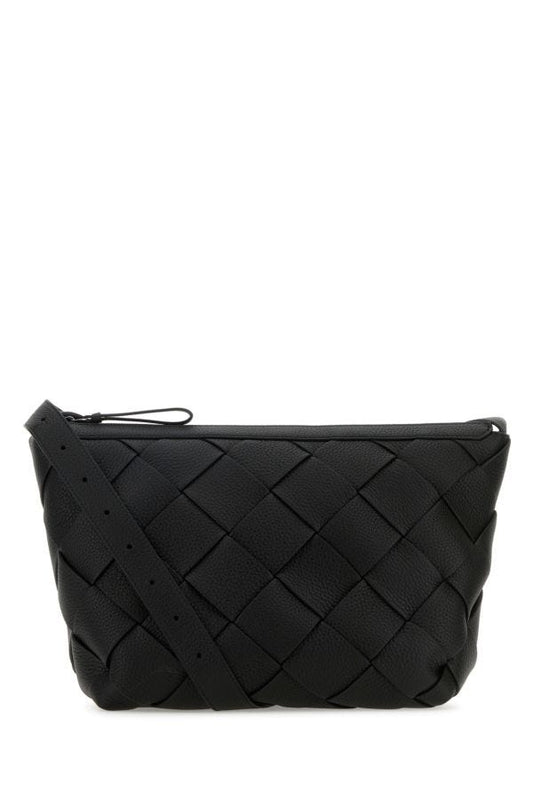 BOTTEGA VENETA | Black leather Diago crossbody bag
