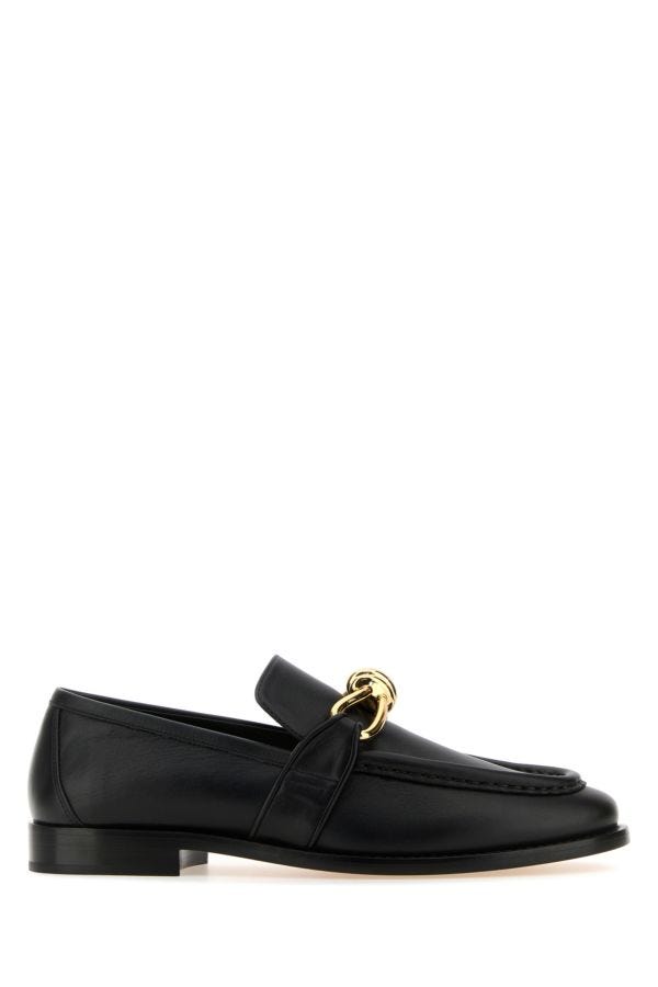 BOTTEGA VENETA | Black leather Astaire loafers