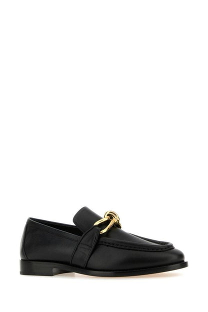 BOTTEGA VENETA | Black leather Astaire loafers