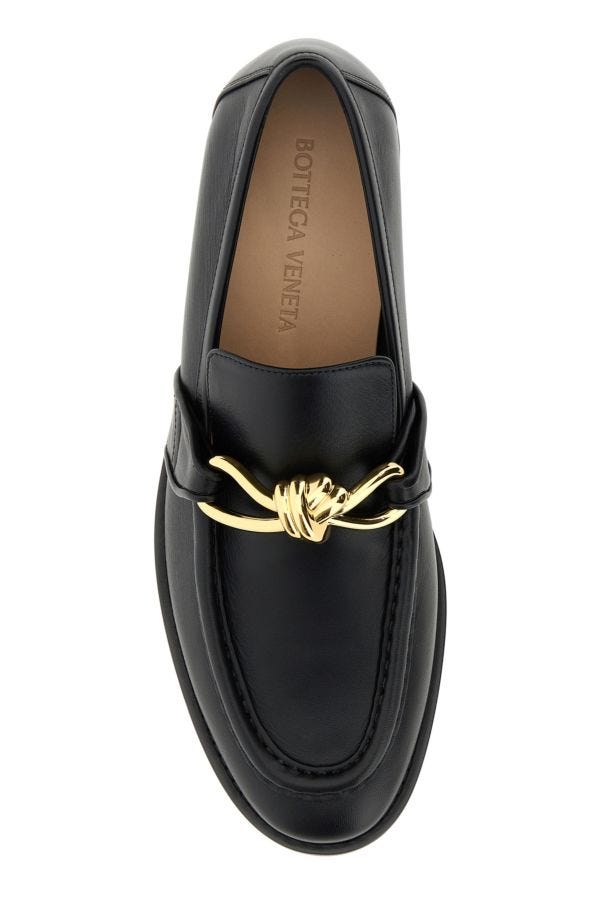 BOTTEGA VENETA | Black leather Astaire loafers