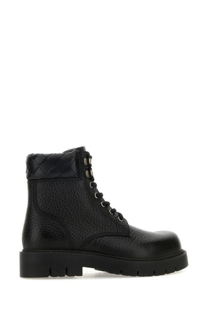 BOTTEGA VENETA | Black leather Haddock ankle boots