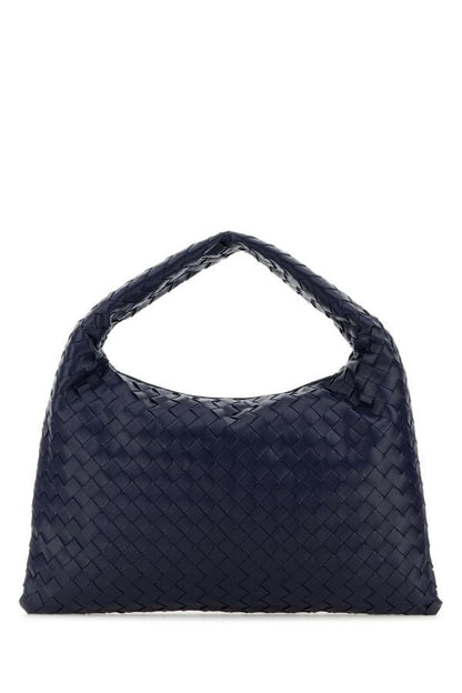 BOTTEGA VENETA | Dark blue leather small Hop shoulder bag