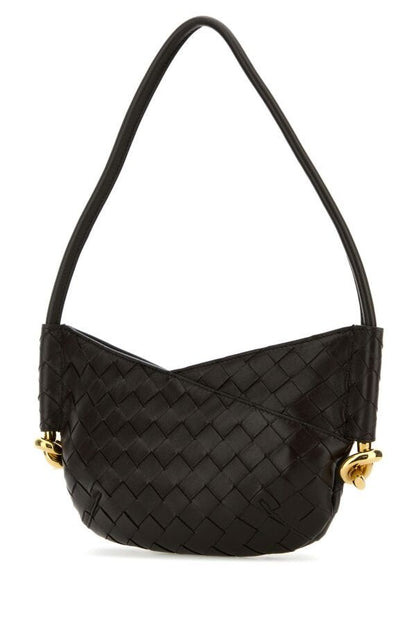 BOTTEGA VENETA | Dark brown nappa leather mini Solstice shoulder bag