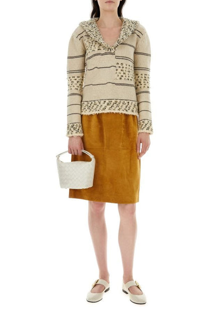 BOTTEGA VENETA | Embroidered wool blend polo shirt