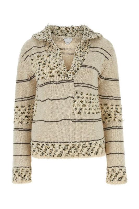 BOTTEGA VENETA | Embroidered wool blend polo shirt