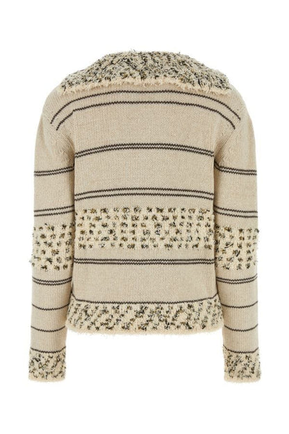 BOTTEGA VENETA | Embroidered wool blend polo shirt