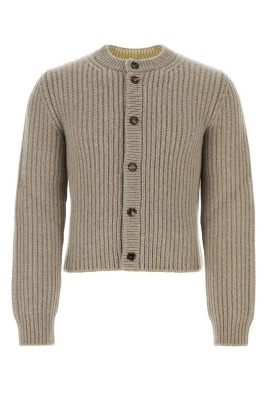 BOTTEGA VENETA | Dove grey wool blend cardigan