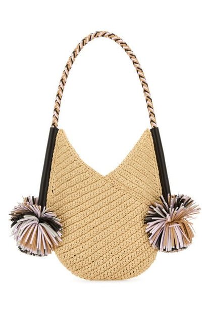 BOTTEGA VENETA | Raffia small Solstice shoulder bag