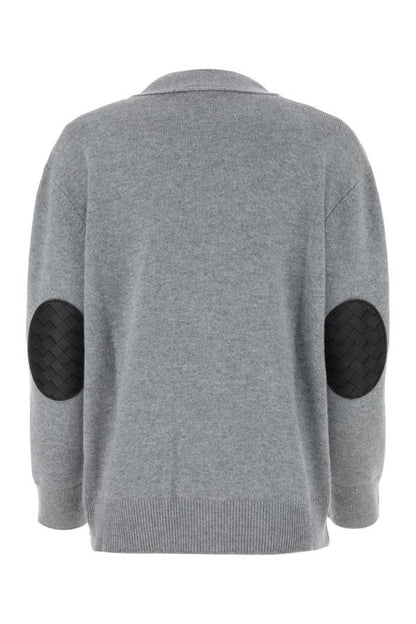 BOTTEGA VENETA | Grey stretch cashmere blend cardigan