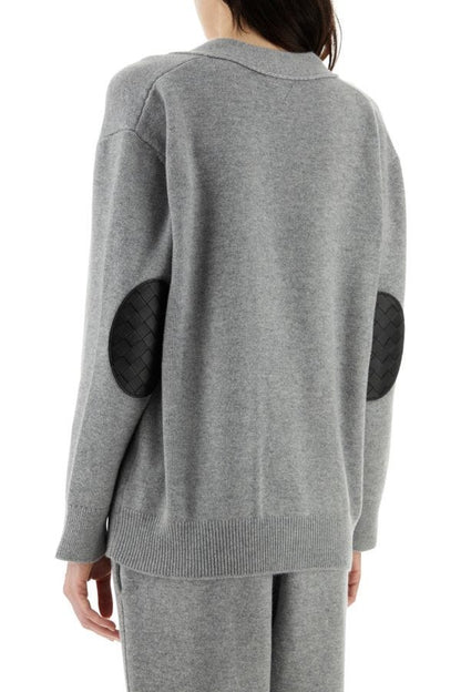 BOTTEGA VENETA | Grey stretch cashmere blend cardigan