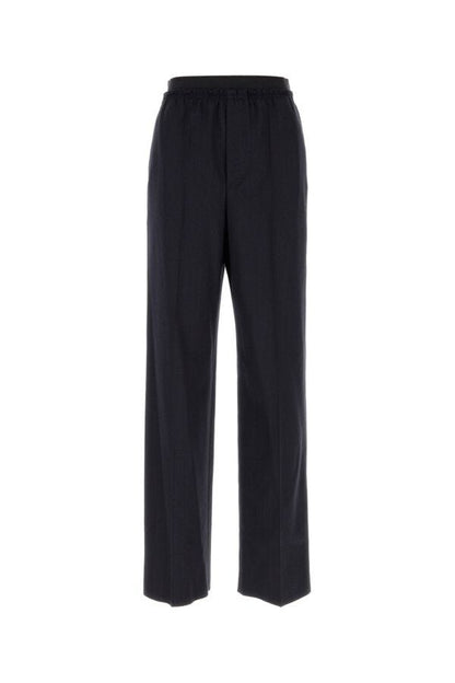 BOTTEGA VENETA | Midnight blue wool wide-leg pant