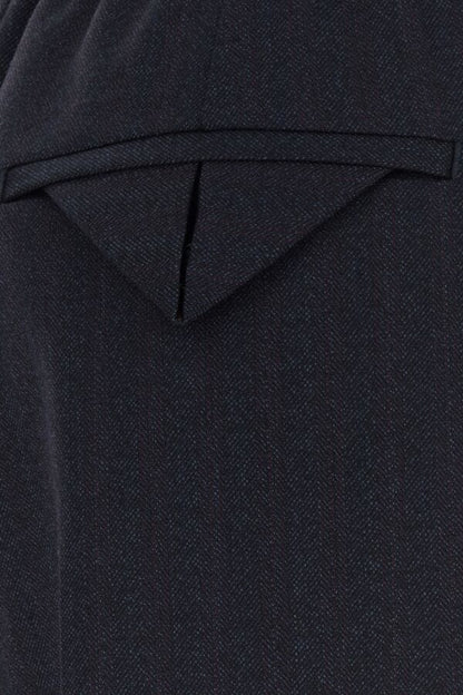 BOTTEGA VENETA | Midnight blue wool wide-leg pant