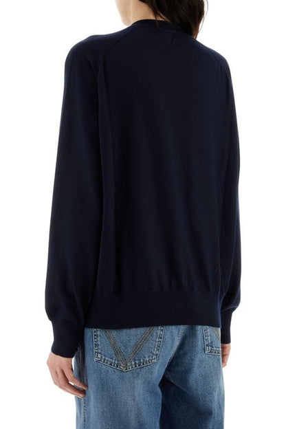 BOTTEGA VENETA | Navy blue stretch linen blend cardigan