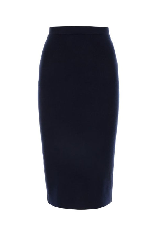 BOTTEGA VENETA | Dark blue cashmere blend skirt