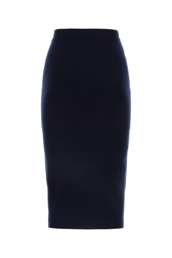 BOTTEGA VENETA | Dark blue cashmere blend skirt