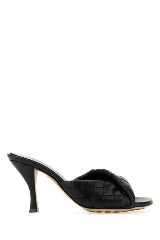 BOTTEGA VENETA | Black leather Blink mules