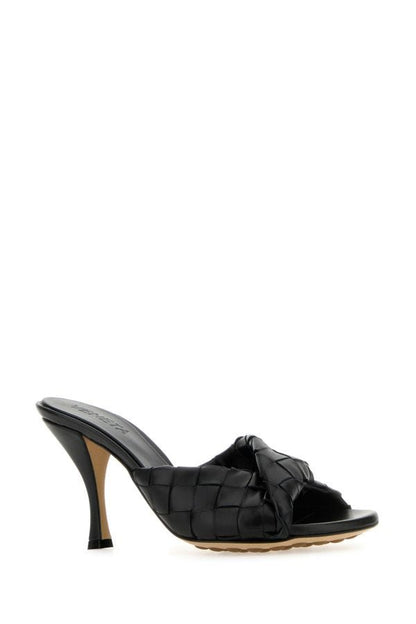 BOTTEGA VENETA | Black leather Blink mules