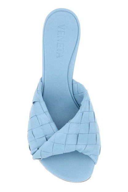 BOTTEGA VENETA | Light blue leather Blink mules