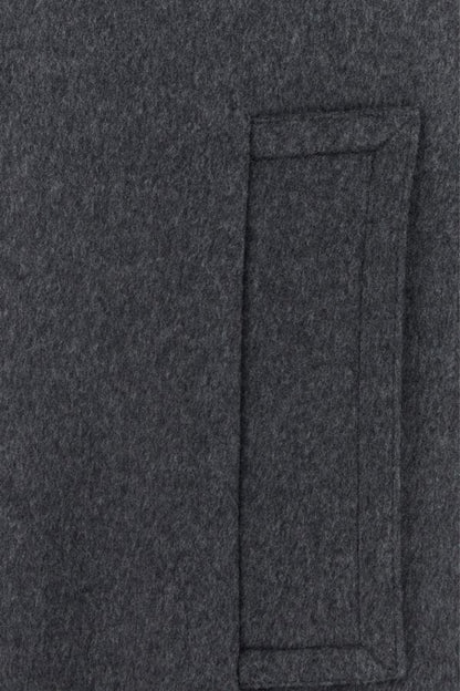 BOTTEGA VENETA | Dark grey wool oversize coat