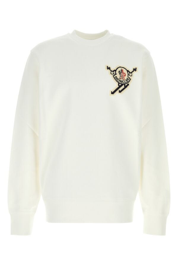 MONCLER | White cotton sweatshirt