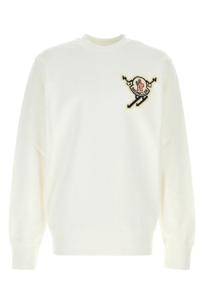 MONCLER | White cotton sweatshirt
