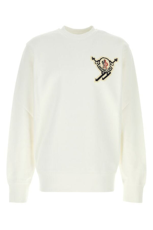 MONCLER | White cotton sweatshirt