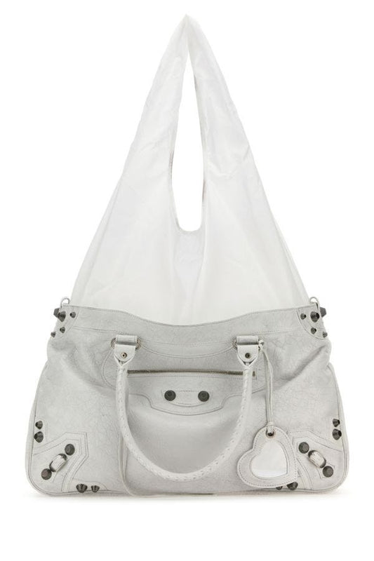 BALENCIAGA | White leather Neo Cagole XL Plus shopping bag