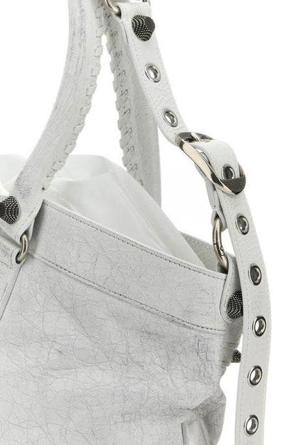 BALENCIAGA | White leather Neo Cagole XL Plus shopping bag