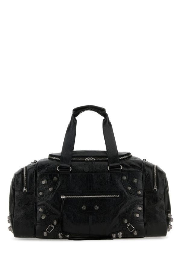 BALENCIAGA | Black leather Le Cagole travel bag