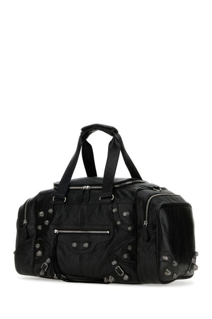 BALENCIAGA | Black leather Le Cagole travel bag