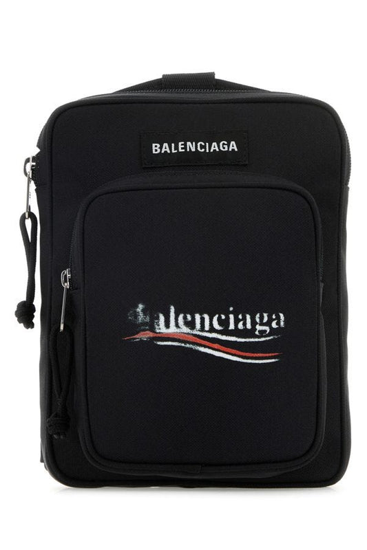 BALENCIAGA | Black nylon Explorer crossbody bag
