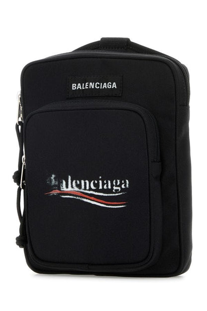 BALENCIAGA | Black nylon Explorer crossbody bag