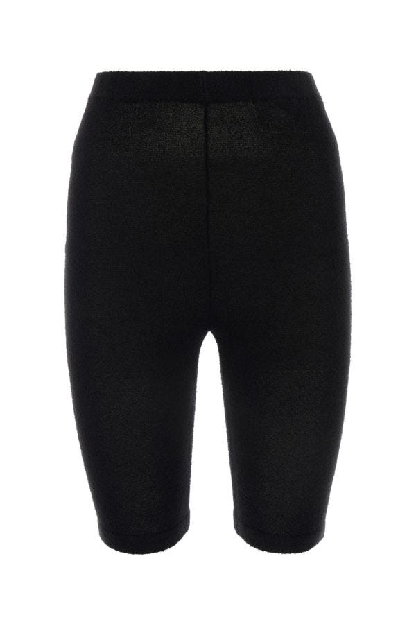 BALENCIAGA | Black stretch terry fabric leggings