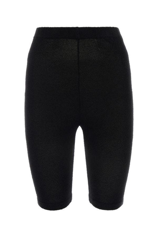 BALENCIAGA | Black stretch terry fabric leggings