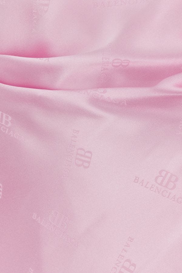 BALENCIAGA | Pink silk shirt dress