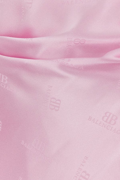 BALENCIAGA | Pink silk shirt dress