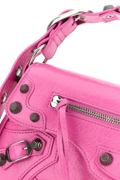 BALENCIAGA | Fuchsia leather small Le Cagole Sling shoulder bag