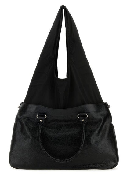 BALENCIAGA | Black leather Neo Cagole XL Plus shopping bag
