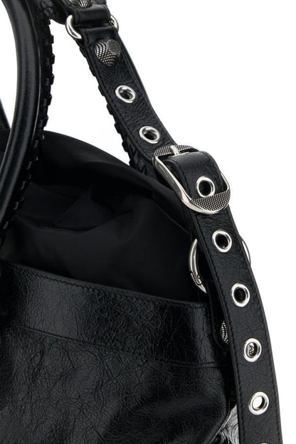 BALENCIAGA | Black leather Neo Cagole XL Plus shopping bag