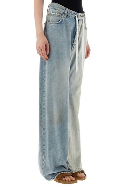 BALENCIAGA | Two-tone denim Fifty-Fifty jeans
