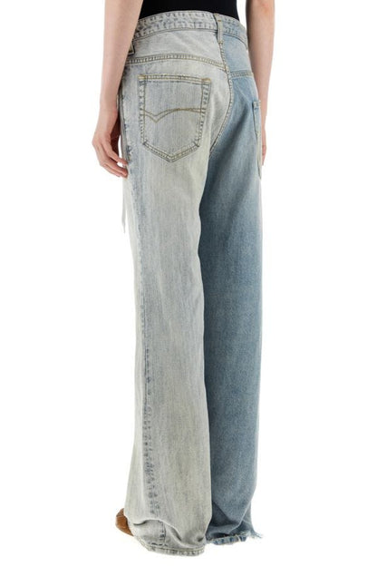 BALENCIAGA | Two-tone denim Fifty-Fifty jeans