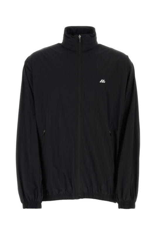 BALENCIAGA | Black stretch nylon windbreaker
