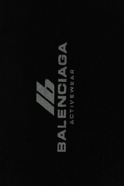 BALENCIAGA | Black terry fabric towel