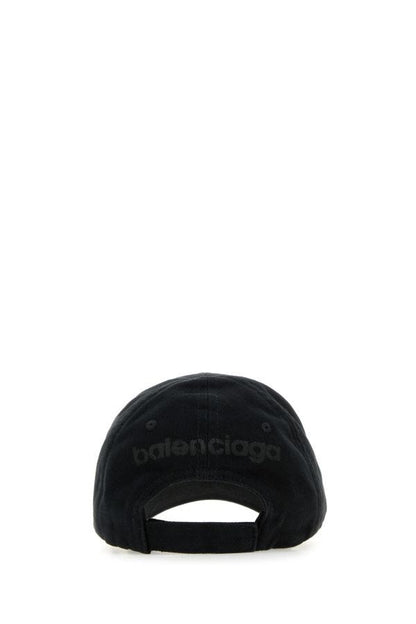 BALENCIAGA | Black drill 3b Stencil baseball cap